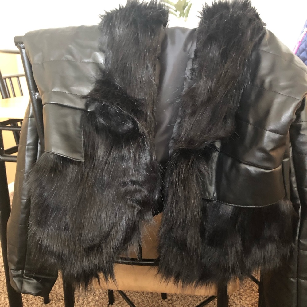 Black leather jacket